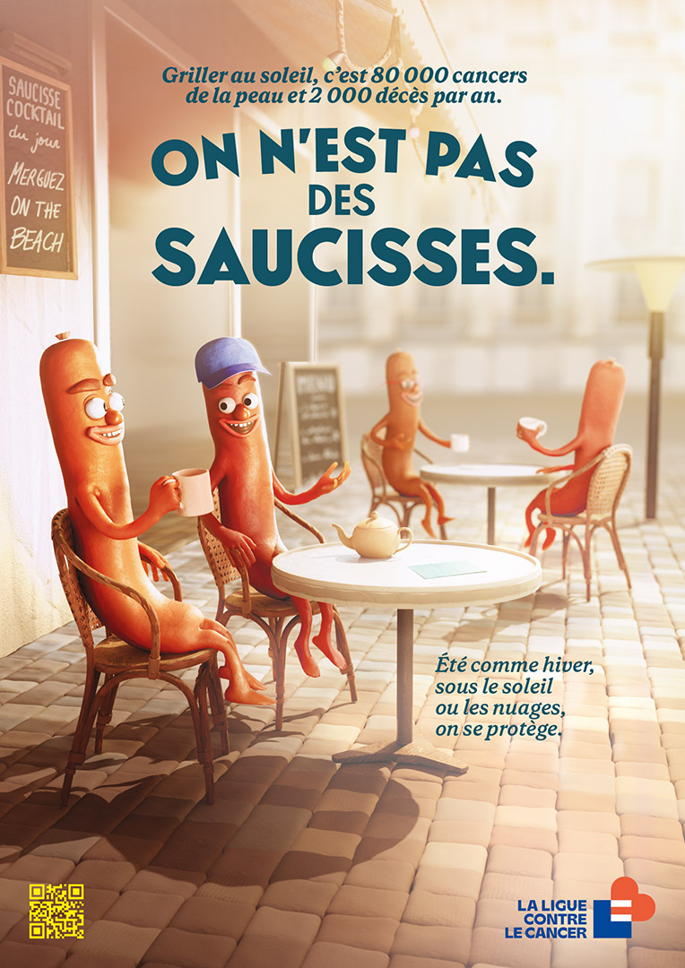 On n’est pas des saucisses — affiche restaurant